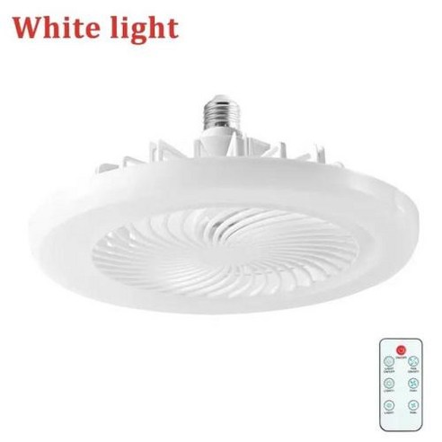 실링팬 실링펜 조명 투인원 천장 LED 리모컨 포함 3 단 E27 나사 침실 거실 85265V, 1) White