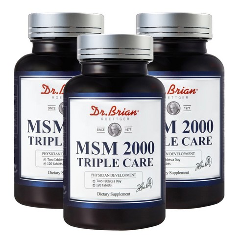 MSM 2000mg 식이유황 상어연골 콘드로이친 글루코사민 보스웰리아 초록잎홍합 함유 알약케이스, 3개, MSM 6개월