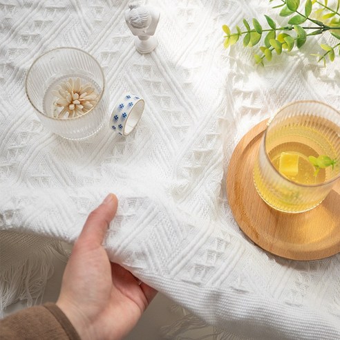 DFMWI.피크닉 매트.Picnic mat.--방습 매트 휴대용 피크닉 매트 야외 봄나들이 매트 캠핑 인스풍 공원 피크닉 방수, Interwoven T 그리드 화이트 130*180Cm