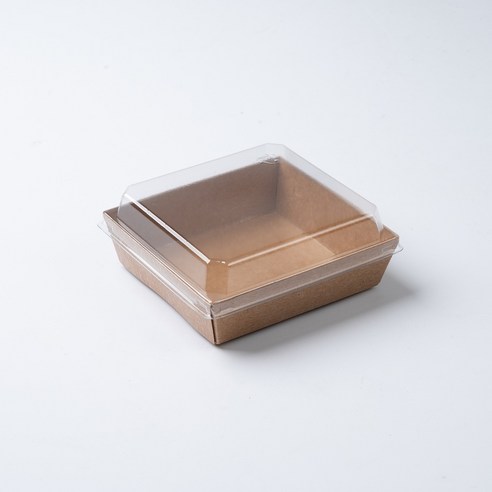 크라프트 샌드위치 포장용기 정사각 세트 125*120*35mm, 25개입 미니케이크상자