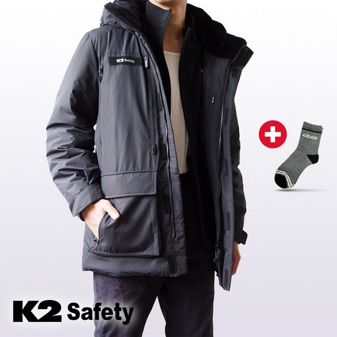 K2 세이프티 겨울자켓 3IN1 패딩 자켓 이너포함 + 아이더양말