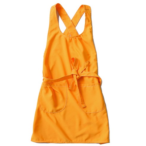 GU 맞춤형 앞치마 로고 인쇄 패션 여성 여름 맞춤형 가정용 주방 방수 슈퍼마켓 레스토랑 작업복 남자, 오렌지
