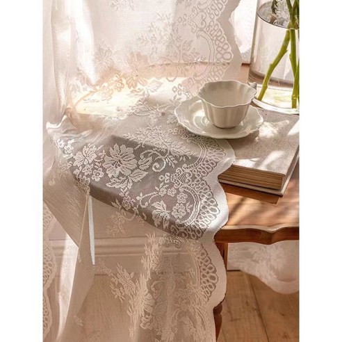 아늑하고 고급스러운 시폰 레이스 커튼