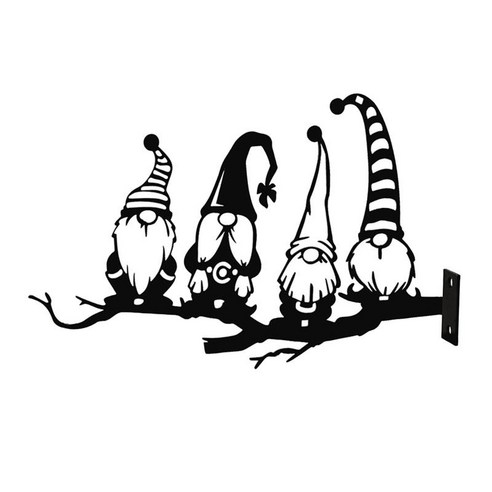 Branch Gnomes 장식 얼굴없는 인형 장식 정원 더미 안뜰 장식 매일 또는 축제 실내 및 실외 장식에 사용할 수, C 232x135mm, 철