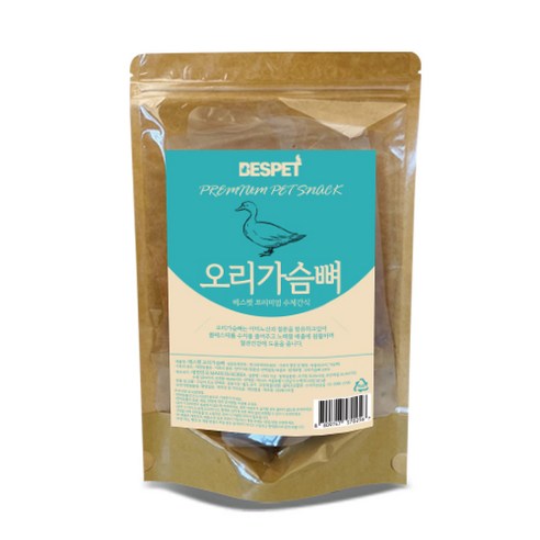 베스펫 프리미엄 수제간식 200g, 오리가슴뼈, 1개