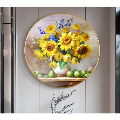 해바라기 보석 십자수 DIY 세트, 프레임리스-60*60cm