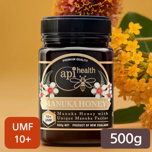 API 헬스 뉴질랜드 마누카꿀 UMF 10+ 500g 마누카 허니 마니카꿀 벌꿀 미니 꿀 선물 천연, 단품, 단품