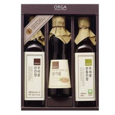 [올가] ORGA 참기름 간장 선물세트 1호, 1개