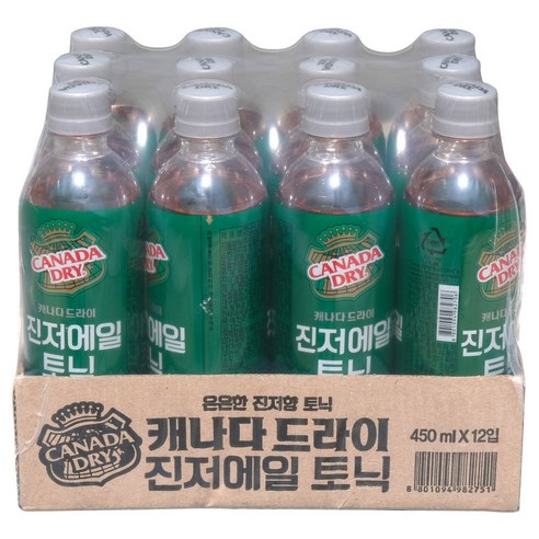 캐나다드라이 진저에일 토닉, 450ml, 12개