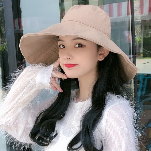 DFMEI 오버사이즈 챙 벙거지 여하 나들이 선캡 선캡 문예용여여름, DFMEI 카키 15cm