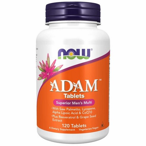 나우푸드 ADAM 남성용 멀티비타민, 120 Count (Pack of 1), 1개