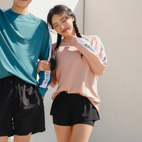 베라프 비치웨어 커플 남자 여자 래쉬가드 상의 프레이 222M