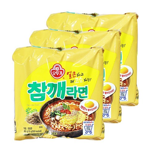 오뚜기 라면 참깨라면 115g 4입 3개 참깨, 12개 
면/통조림/가공식품