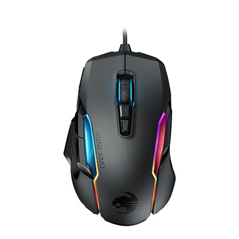 로캣 KONE AIMO Remastered RGB 게이밍 유선마우스, BLACK