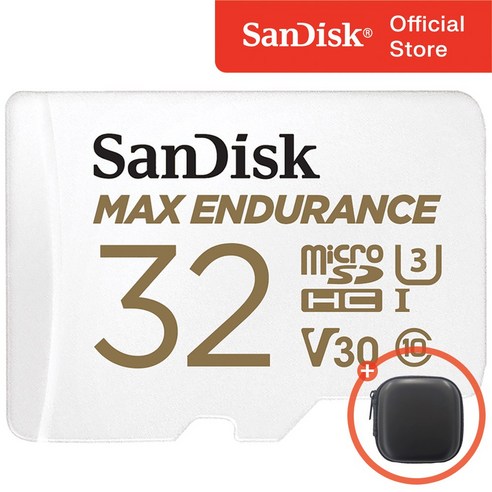 샌디스크 Max Endurance 블랙박스 마이크로 SD 카드 / 메모리 케이스, 32GB, 1개