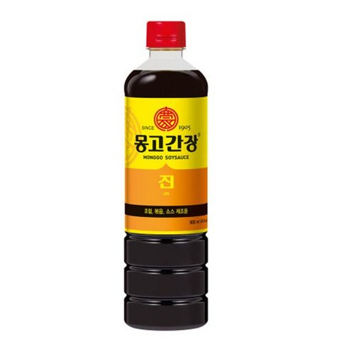 몽고 [진한맛 가득] 진간장 900mlX2개 1셋트 [가정집 식당 식재료], 15셋트