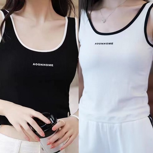 여자 여름 필수 스포츠 탱크탑 크롭탑 배꼽티 패션 이너웨어