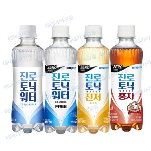 토닉워터 300ml 24개 4종 혼합(토닉6개+제로6개+홍차6개+진저에일6개), 1세트