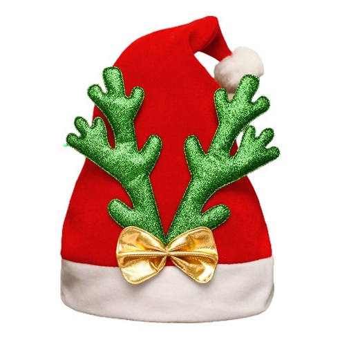 크리스마스 산타클로스 모자 따뜻한 모자 코스프레 파티 홀리데이 의상 소품 어린이용 성인 크리스마스 선물, 녹색