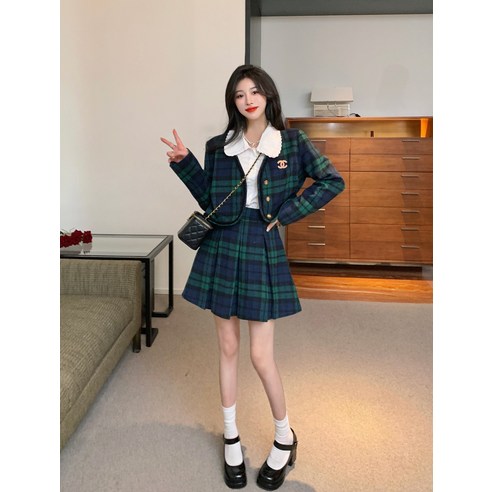가을과 겨울을 빛낼 자켓 여성 라운드넥 빅사이즈