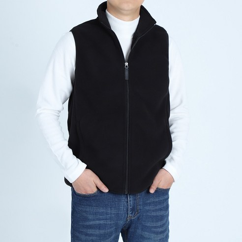편안한 착용감을 제공하는 남여공용 겨울 후리스조끼