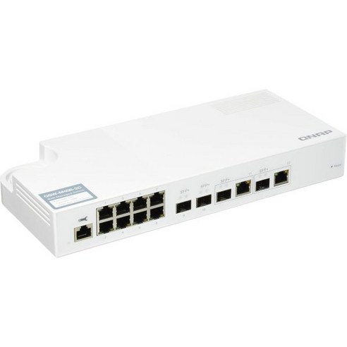 QNAP QSWM408S 10GbE 관리 스위치4포트 10G SFP 및 8포트 기가비트 포함, 2 x 10GbE Combo + 8 x 1GbE (RJ