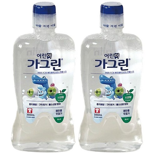 동아제약 어린이 가그린 사과맛, 380ml, 2개
