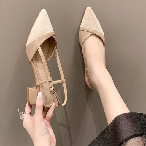 러블리디 데이지 스틸레토 심플 키높이 5cm 펌프스