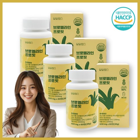 달달랩스 브로멜라인 프로핏 파인애플 효소, 3개, 60정