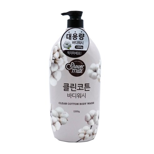 샤워메이트 클린코튼 바디워시 1200g, 1.2kg, 2개