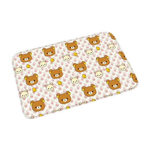 환영 입구 비-슬립 개 고양이 카펫 주방 매트 현대 만화 Rilakkuma 층 매트 홈 장식 복도 발코니 문 매트, 40센치메터x60센치메터, New000503