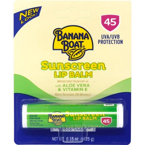 바나나보트 선스크린 립 밤 SPF45, Aloa Vera & Vitamin E, 1개, 4.25g