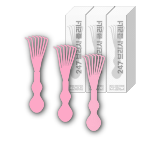 247Products 브러시 클리너, 3개, 분홍색