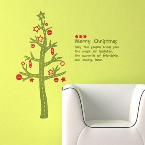 [바보사랑] 포인트스티커-크리스마스메세지 (완제품A) 그래픽데코, 선택1:초코렛+레드(나무)