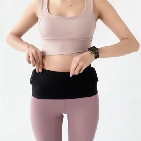 러닝 조깅 마라톤 등산 헬스 둘레길 해외여행 플립 스마트폰 벨트 밴드 가방 M, 1개, 블랙