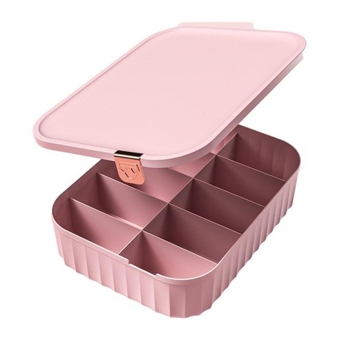 속옷 서랍 주최자 디바이더 옷장 주최자 넥타이 용 컨테이너 상자, 30x23x8cm, PP 폴리프로필렌, 10 그리드 핑크