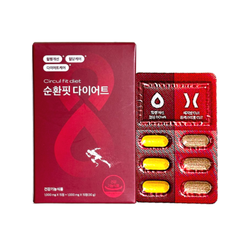 이츠스포츠 순환핏 혈당관리 혈행개선 혈액순환 보조제 15정+15정