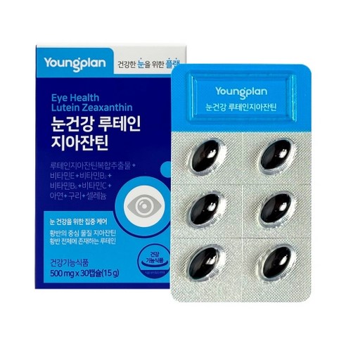 지금부터 눈건강을 위한 플랜 시작 영진약품 영플랜 눈건강 루테인지아잔틴 500mg, 1개, 30정