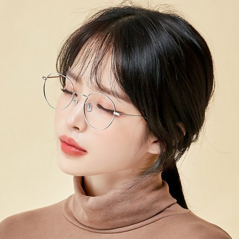멜라크메 남여공용 동글이 베타 티타늄 빅 오버사이즈 안경테