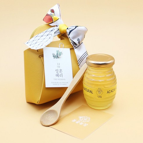 [봄꿀농장] 천연벌꿀 미니가방 선물세트 – 결혼식/돌잔치/첫돌/웨딩답례품, 25자 이내 문의는 곧바로 연락주세요! 미니꿀