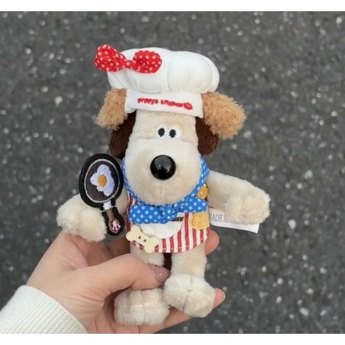 [보리네구멍가게] 오늘은 내가 요리사 그로밋 키링, 15cm 키링, 1개