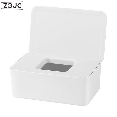 Z3JC 더스트 커버 밀폐 물티슈 수납함, 순백색, 18.3cm*11.6cm*7.0cm, 1개