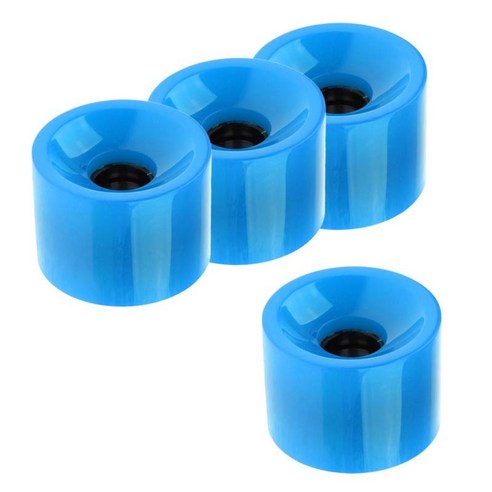 4pcs 70x51mm 내구성 프로 빈 스케이트 보드 PU 휠 롱 보드 미니 크루저 휠, 블루