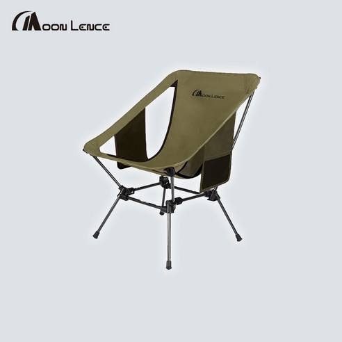 Moon Lence 컴팩트 백패킹 캠핑 폴딩 체어 (High), 1개, 그린