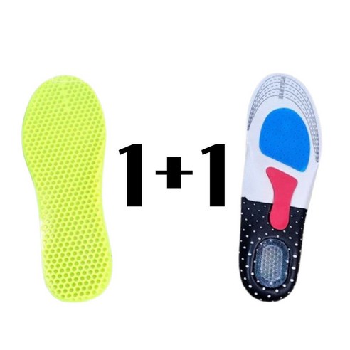 콘티A 1+1 신발 기능성 깔창+젤 깔창 아치 평발 골프 안전화 군대 군인 군화 행군, M(230-250)2개