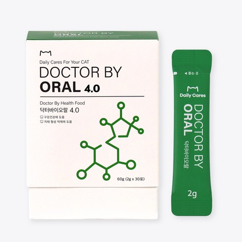 닥터바이 오랄 고양이 구강 영양제 치태 입냄새 케어, 60g, 1세트