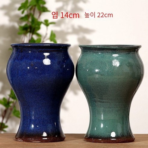 다육 화분 두꺼운 도자기 통기성 오래된 더미 도자기 냄비 홈 장식 절묘한 녹색 식물 큰 마법사 세라믹 꽃 장치, 526-큰