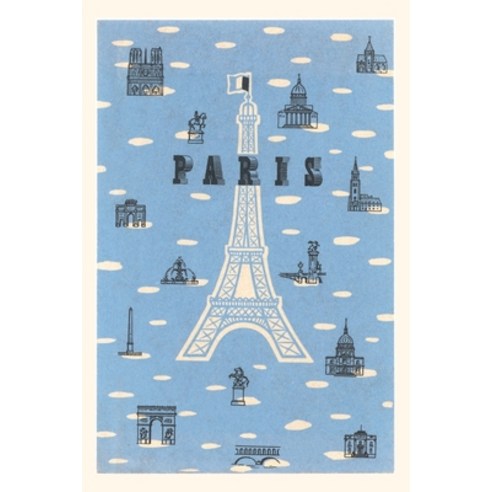 (영문도서) Vintage Journal Eiffel Tower and Various Paris Motifs Paperback, Found Image Press, English, 9781669516835