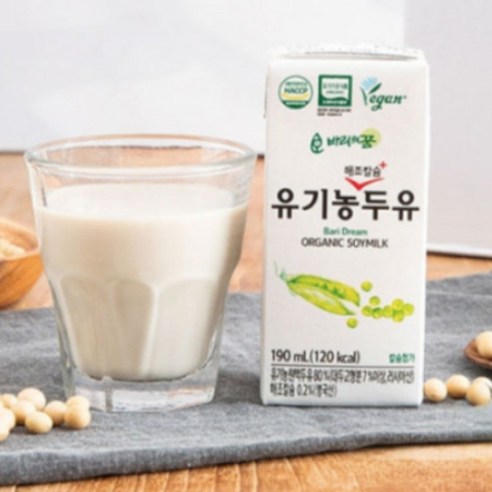 이노푸드 바리의꿈 유기농 두유, 190ml, 16개