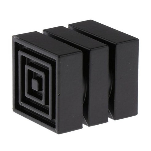 창 처리 커튼 막대는 휘장 기둥 끝 머리 s 28mm Dia를 끝냅니다., G_Black, 철